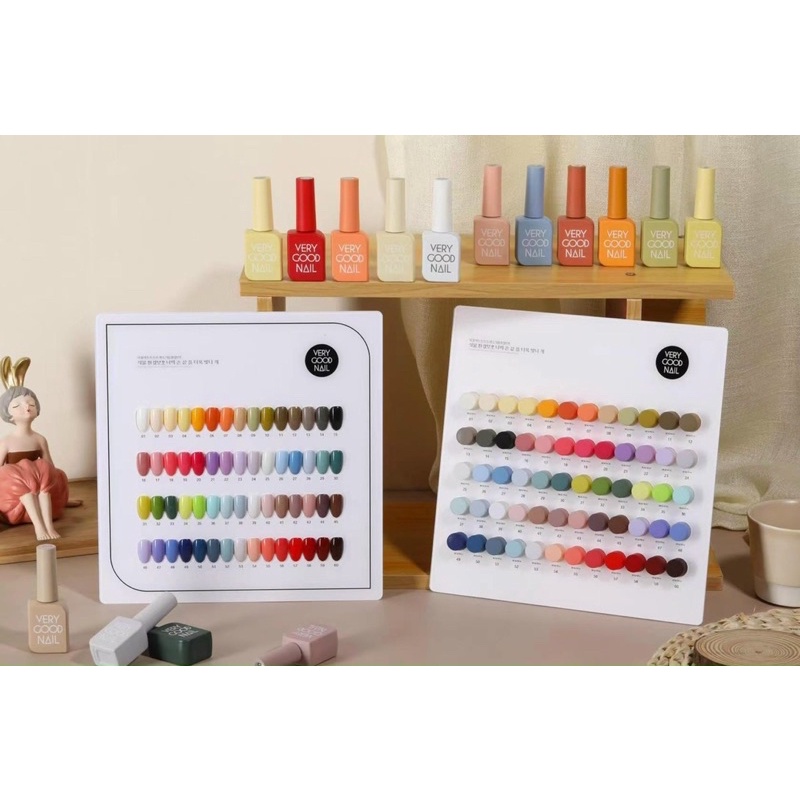 Sét sơn gel very good nail 60 màu trend 2021  “tặng cặp base Top + bảng màu