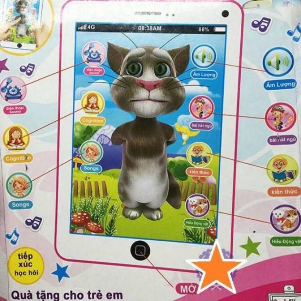 Đồ chơi ipad mèo tom máy tính bảng cho bé