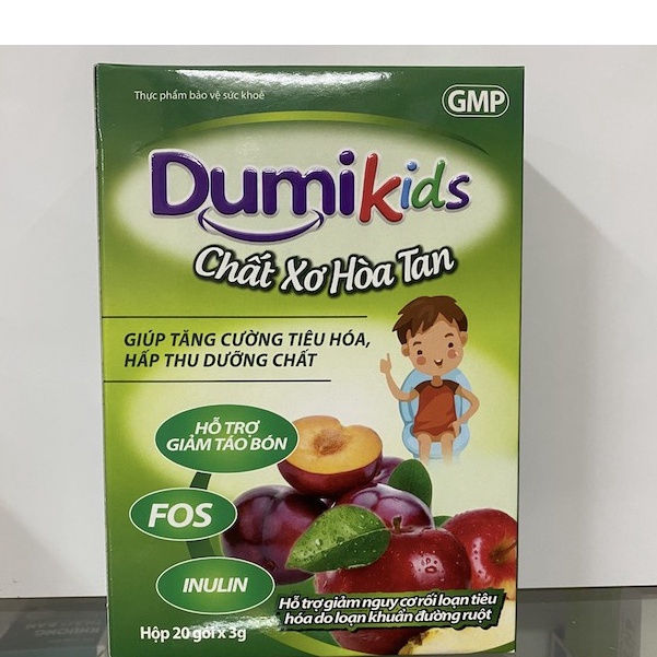 Chất xơ hoà tan DUMIKIDS -  bổ sung lợi khuẩn, giảm tình trạng táo bón, đầy hơi, khó tiêu Bacillus Clausii
