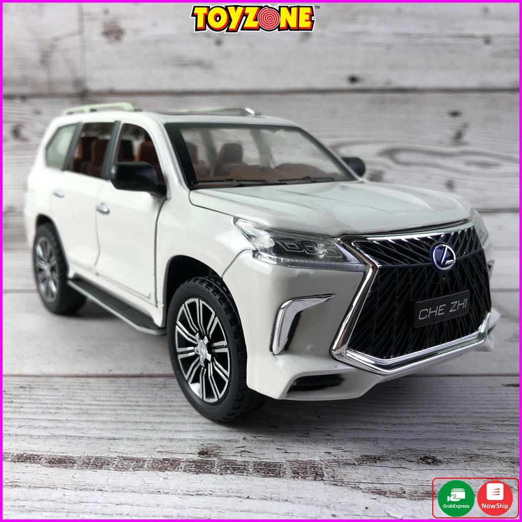 Xe Mô Hình Lexus LX570 CheZhi Tỉ Lệ 1:24 Chất Liệu Hợp Kim, Có Đèn Và Âm Thanh