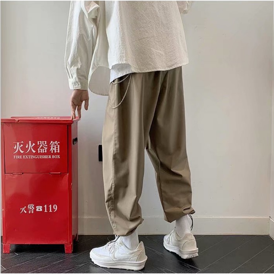 Quần Dây Rút Form Rộng Màu Sắc Đơn Giản Cho Nam