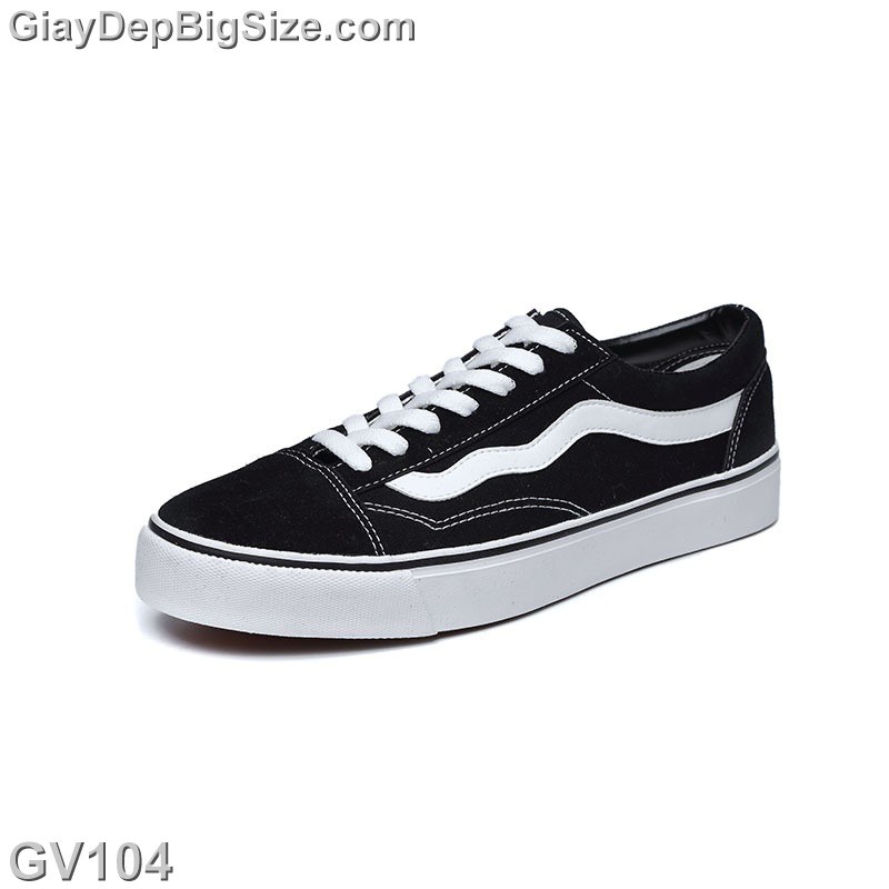 Giày vải canvas, giày vans big size cỡ lớn EU:44-45 cho nam chân to