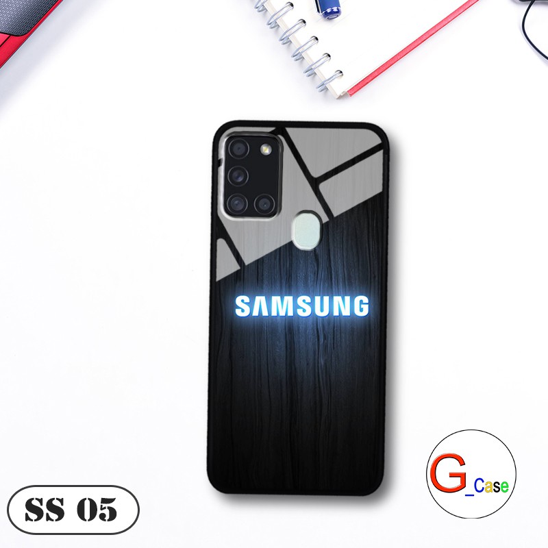 Ốp lưng Samsung A21s/A 31-lưng kính in logo hãng điện thoại