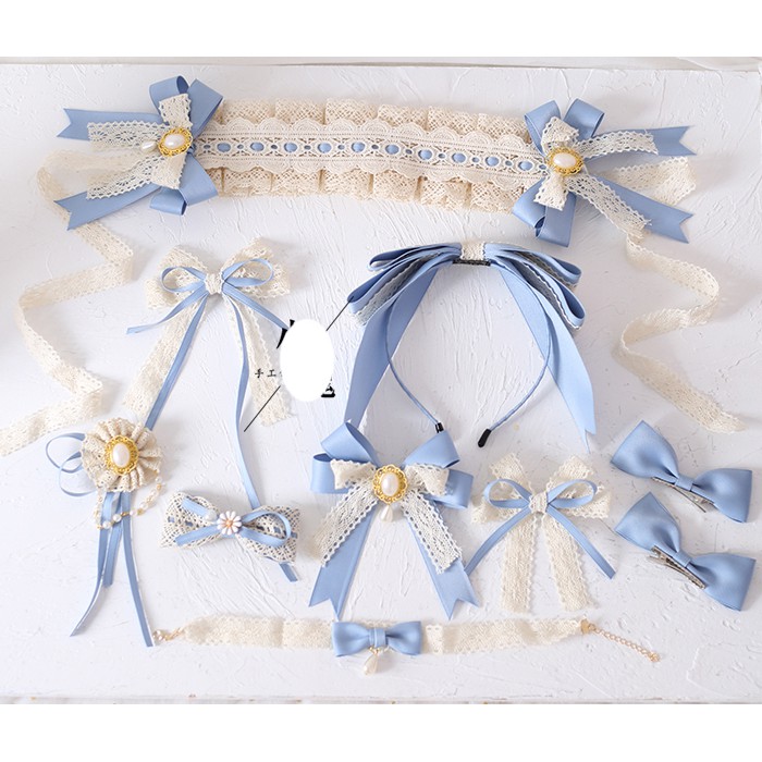 YASLC0009-Phụ kiện tóc lolita xah da trời