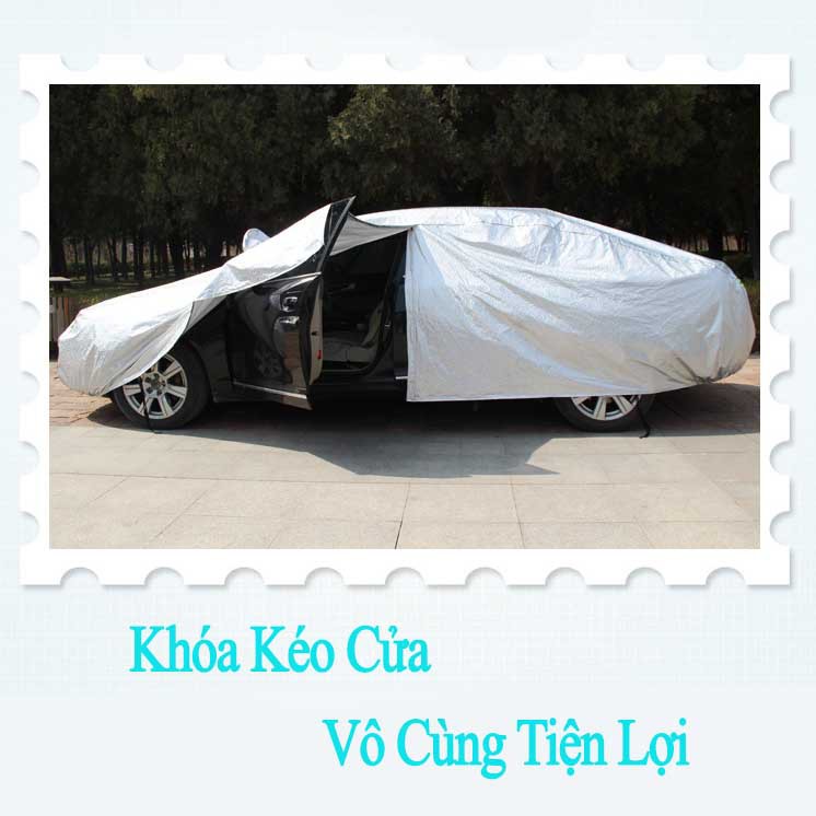 Bạt Phủ Ô Tô Cao Cấp Tráng Nhôm Cách Nhiệt Cho Xe 4-7 Chỗ Và Xe Bán Tải, Áo Trùm Xe Hơi Ô Tô 4-7 Chỗ + Quà Tặng Túi Thơm