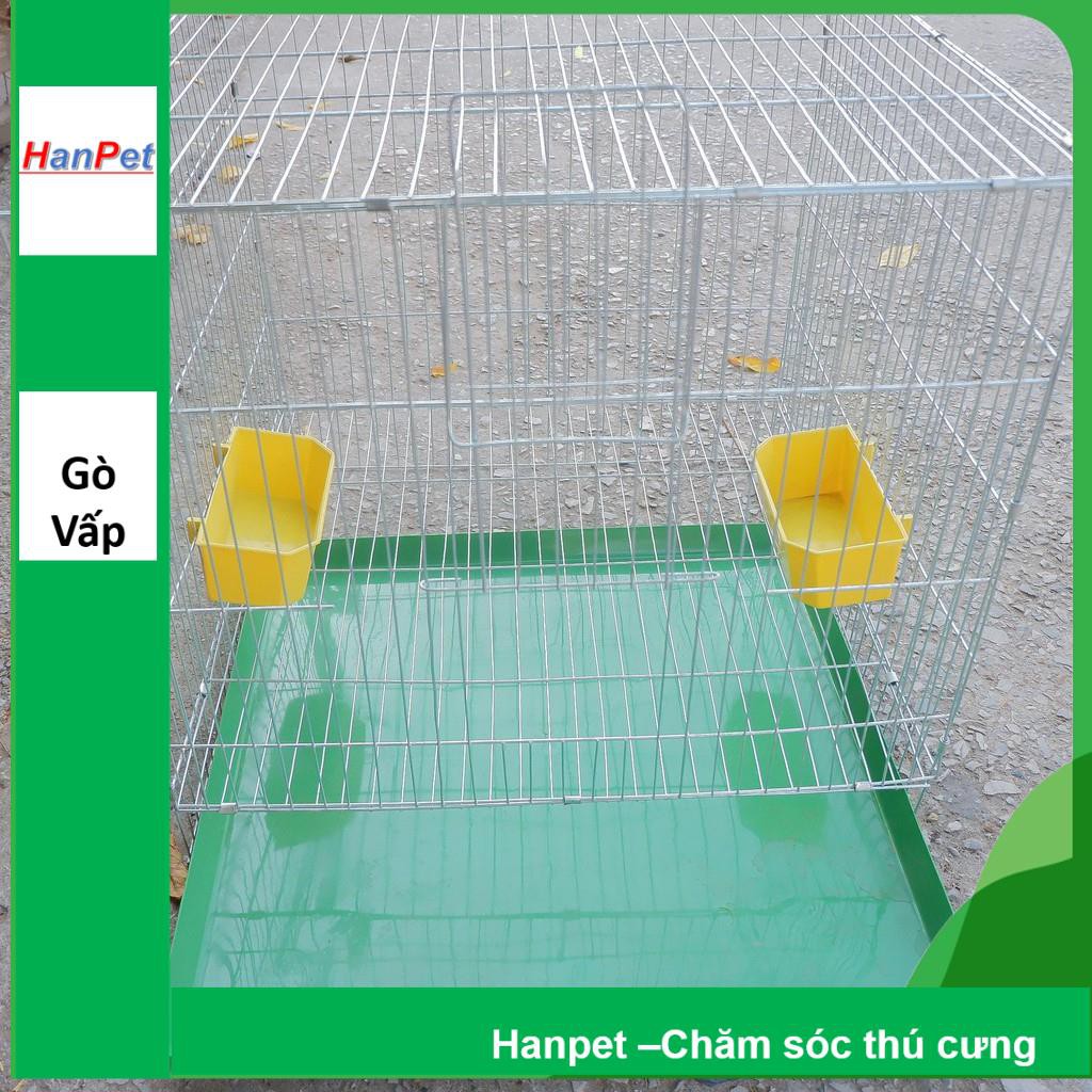 Hanpet.GV- Lồng chim cảnh lắp ghép ( 50x50x50cm)- Lồng thú cưng sơn tĩnh điện màu trắng đủ phụ kiện