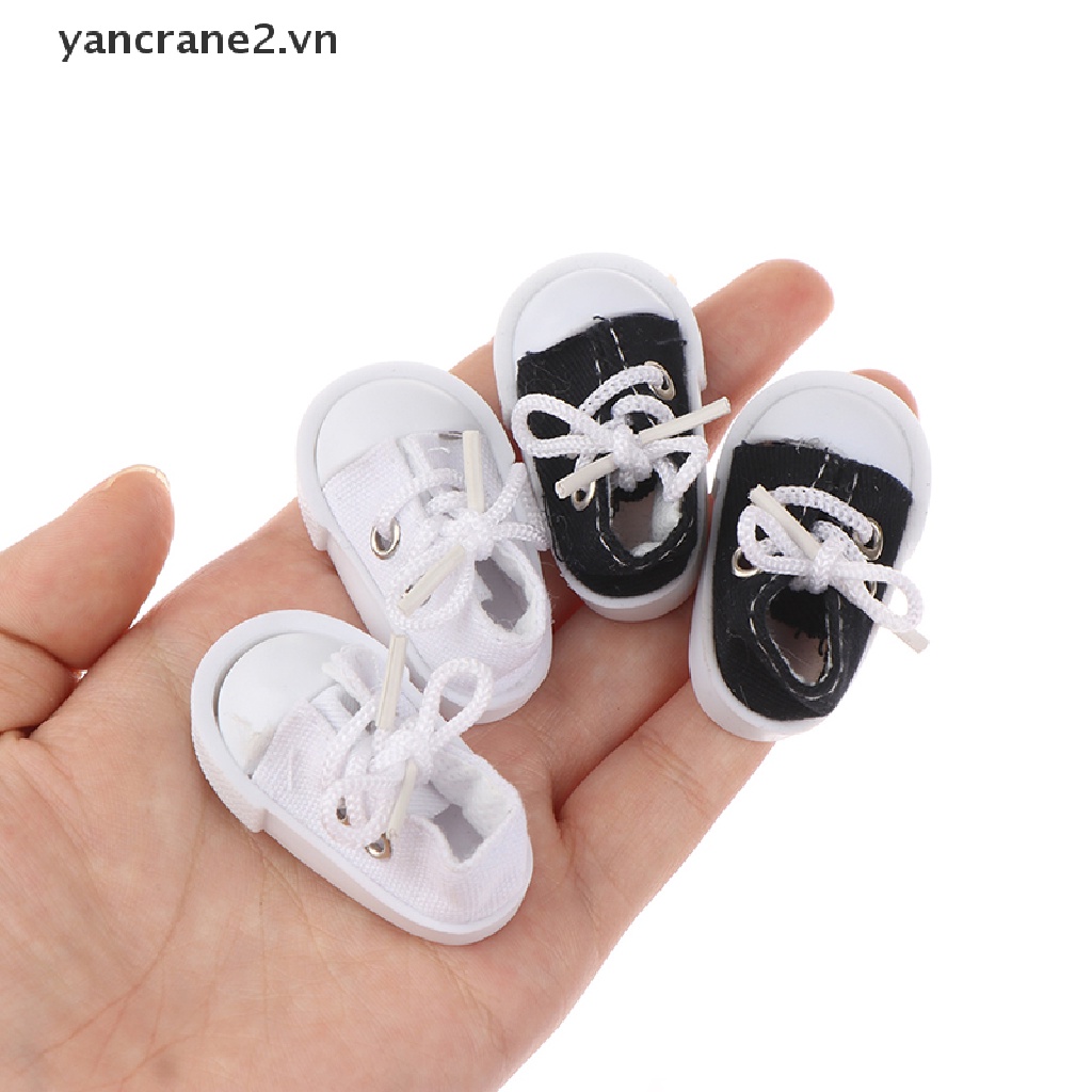 Giày Vải Canvas Buộc Dây 5cm Cho Búp Bê 1 / 6 30cm
