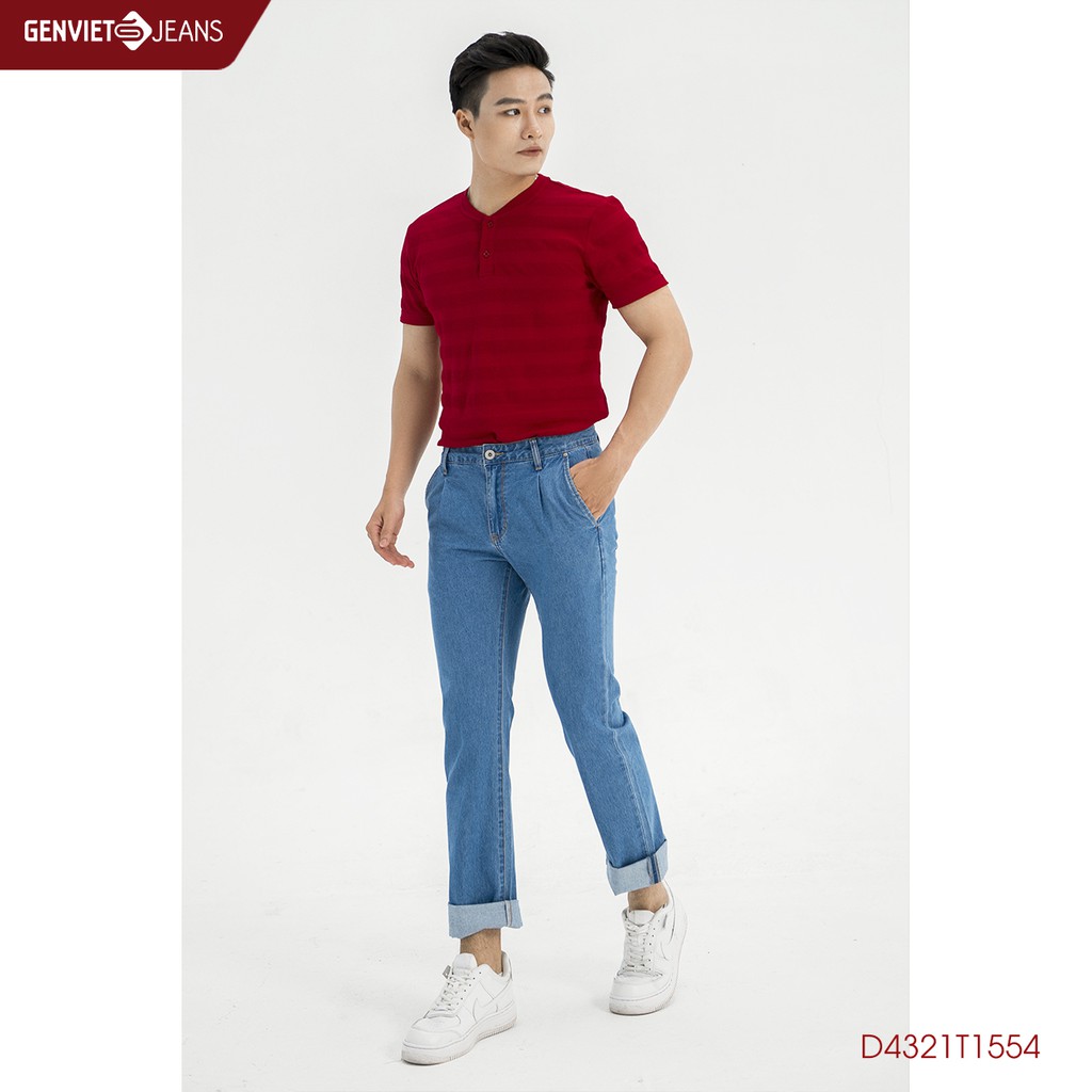 Áo Thun Nam Viền Kẻ Ngang D4321T1554 GENVIET | BigBuy360 - bigbuy360.vn