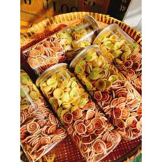 BÁNH TAI HEO NHÍ TRUNG HIẾU VỊ TRUYỀN THỐNG MIX VỊ TRÀ XANH 350gr.