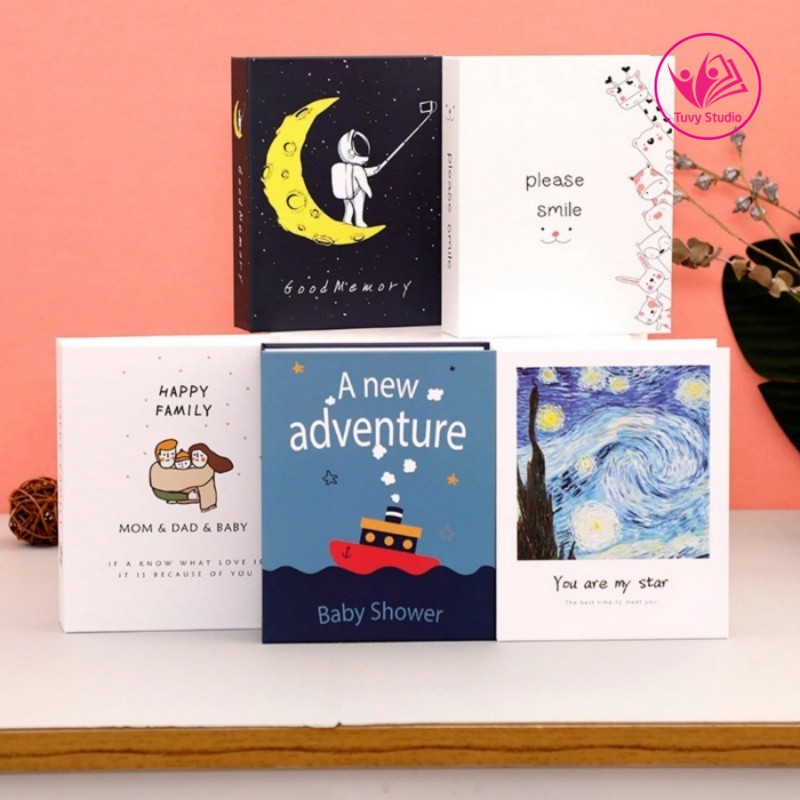 Album ảnh 9x12 đựng 200 tấm bìa giấy cứng đẹp siêu cute để ảnh cho con, ảnh gia đình, làm quà tặng tại Tú Vy Studio