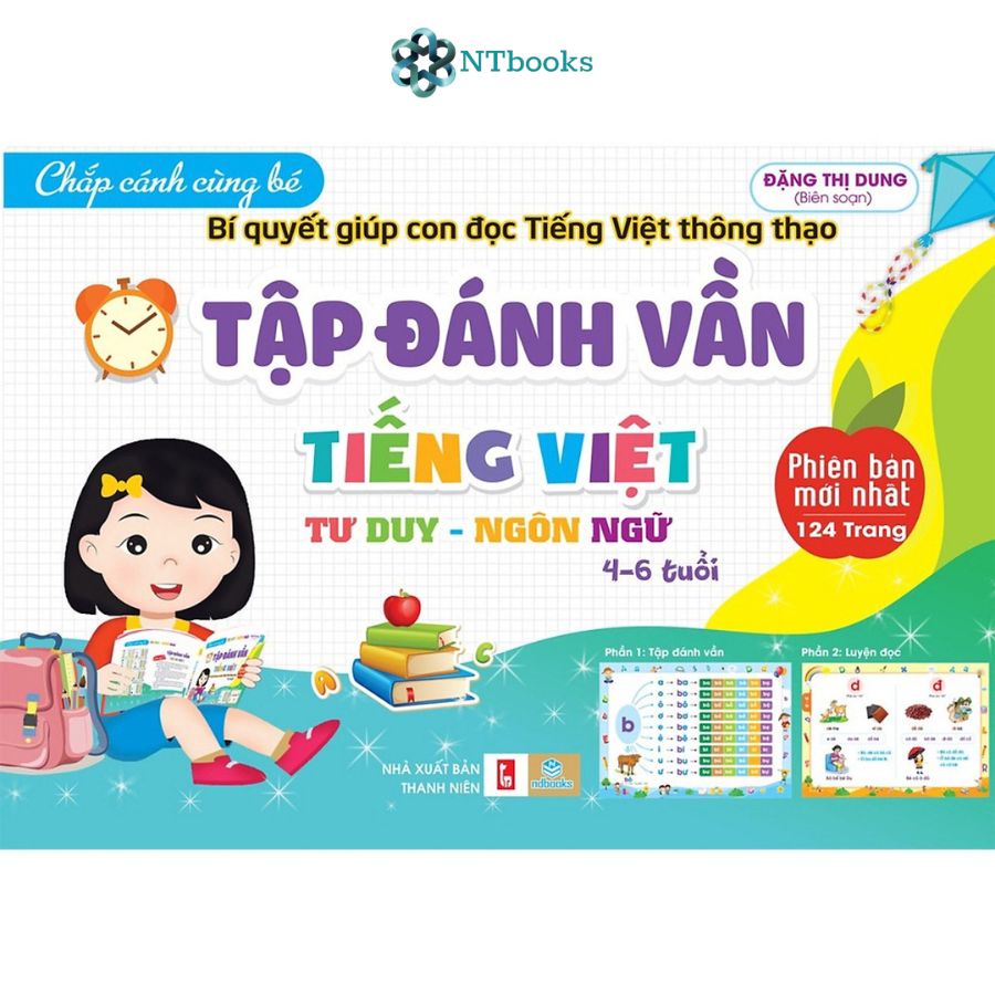 Sách Tập viết - Tập đánh vần 4-6 tuổi (Phiên bản mới nhất) (Combo 2 cuốn)
