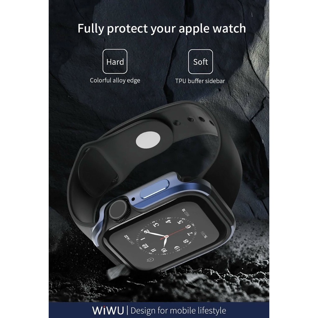 Ốp Viền Apple Watch, Case Bảo Vệ và Chống Sốc Cho Apple Watch Bằng Hợp Kim Nhôm Hàng Chính Hãng WIWU.