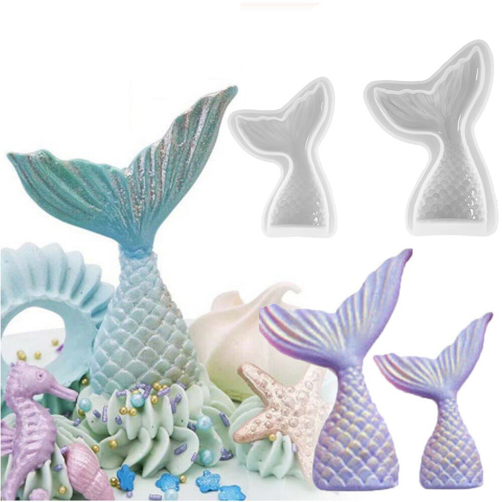 Epoch Khuôn Silicon Làm Bánh / Xà Phòng Hình Đuôi Cá Diy