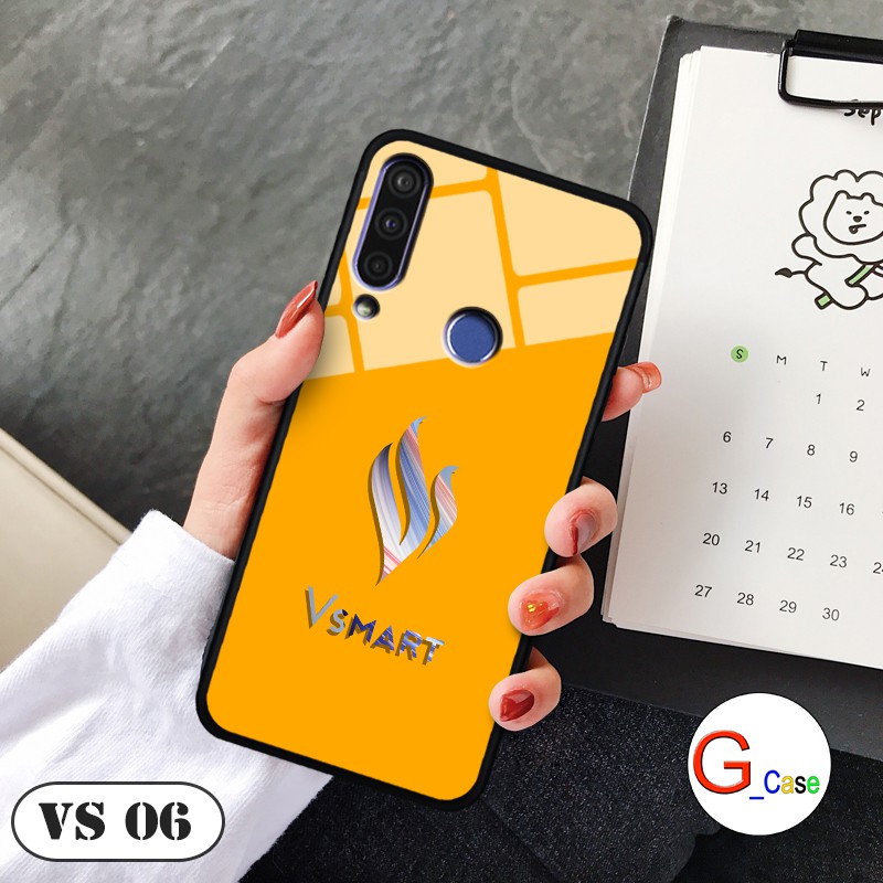 Ốp lưng Vsmart Joy 3 - lưng kính in logo hãng điện thoại