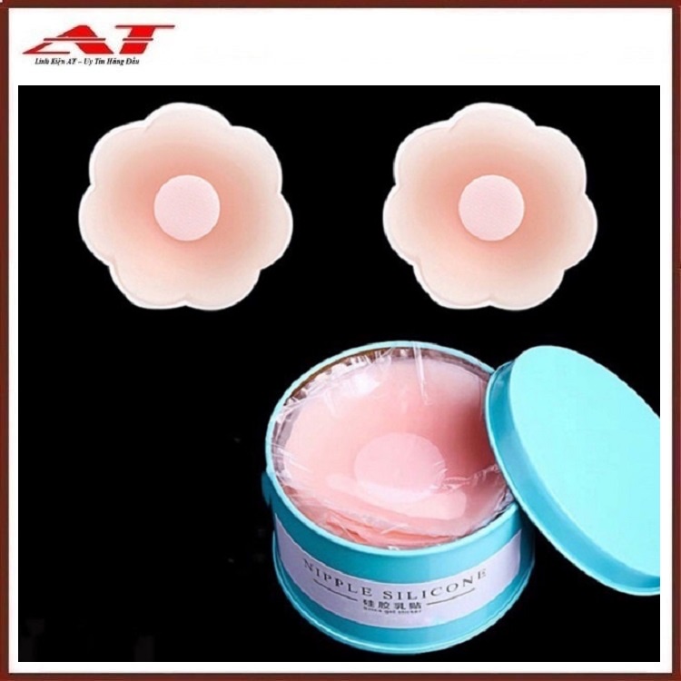 Hộp 10 Miếng Dán Ngực Silicon Có Nhũ Che Đầu Ti Sử Dụng Nhiều Lần
