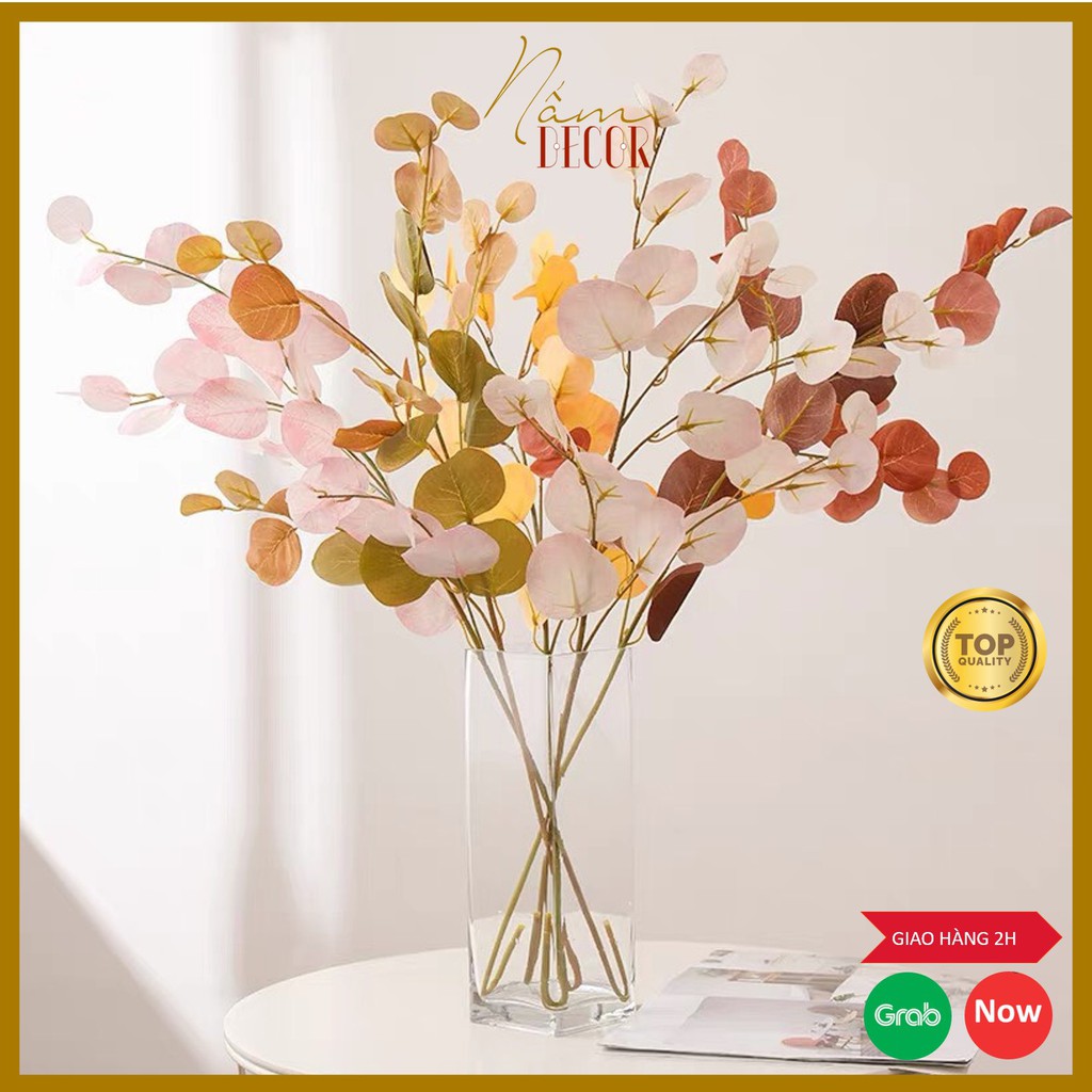 Hoa lụa lá tai voi Nấmdecor HL002, hoa lụa cao cấp