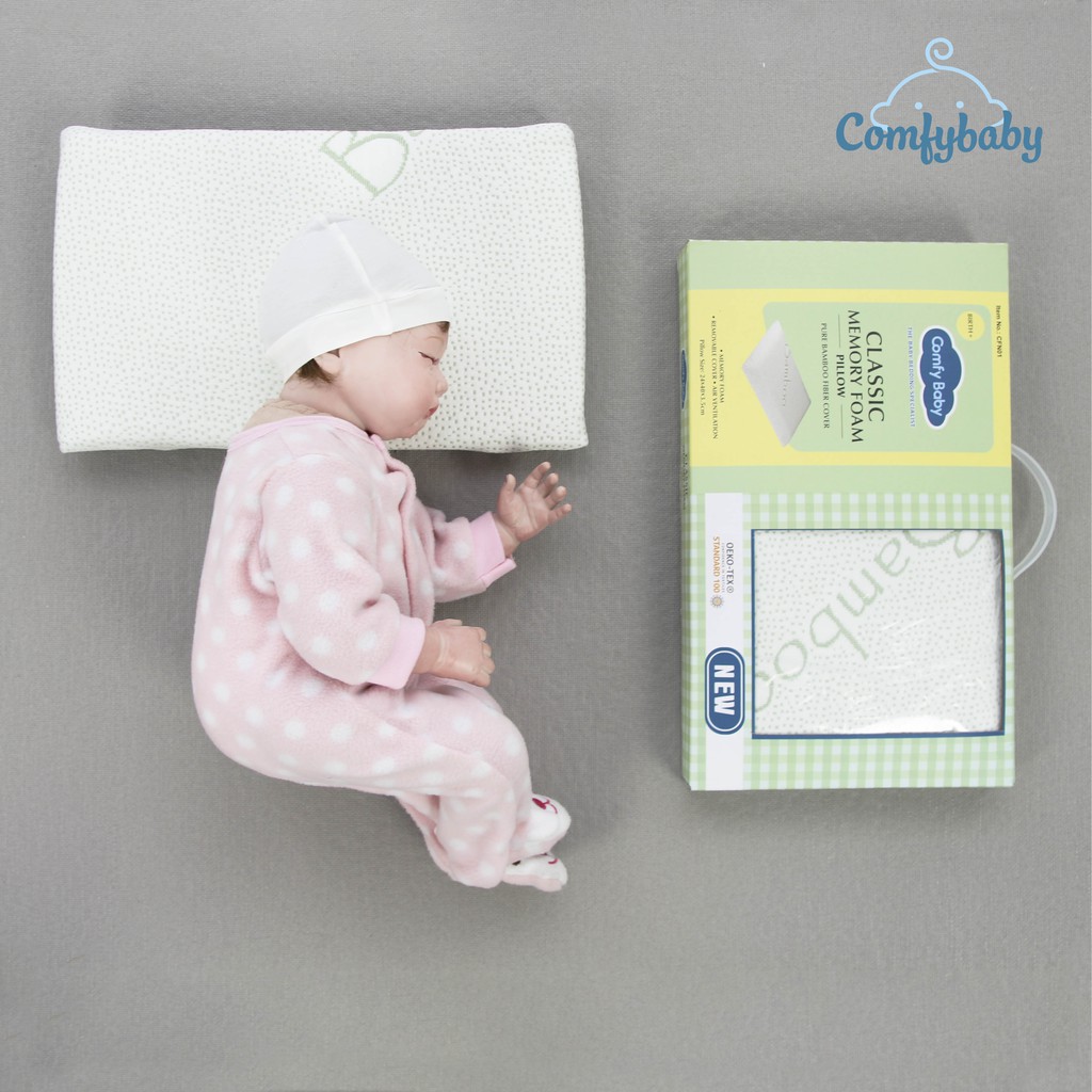 Gối Comfybaby cho bé organic tự nhiên mềm mại, thoáng mát, sử dụng từ 0 tháng tuổi