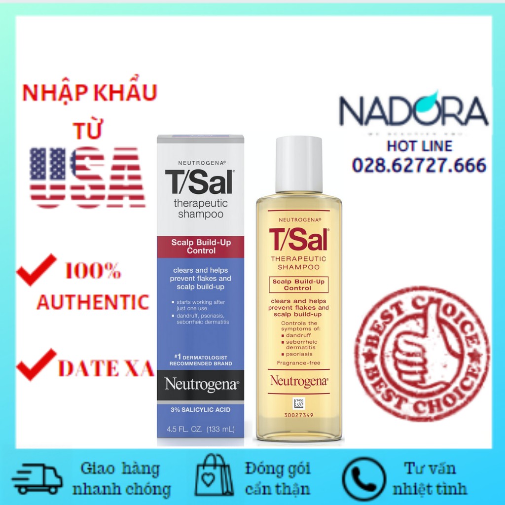 Dầu Gội Neutrogena T/Sal Scalp Build Up Control (133ml)