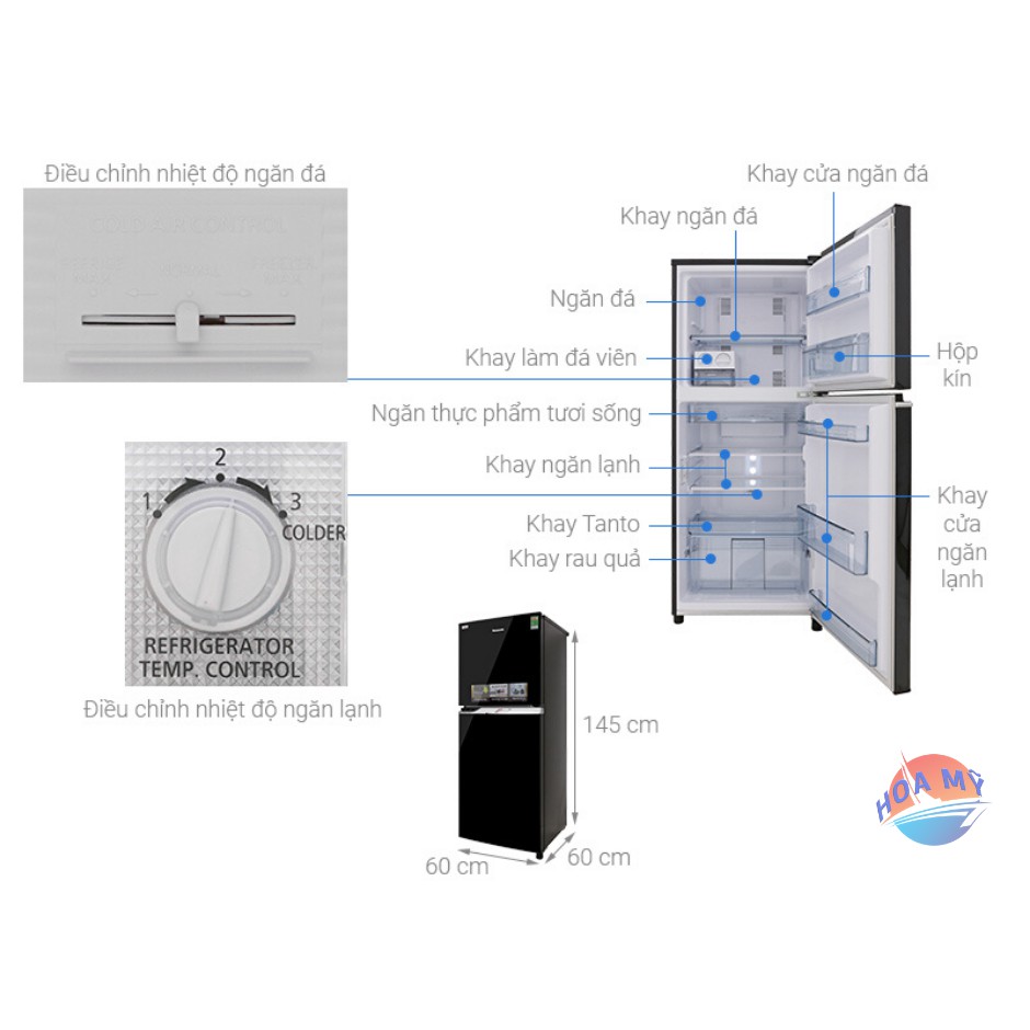 Tủ lạnh Panasonic Inverter 234lit NR-BL267PKV1