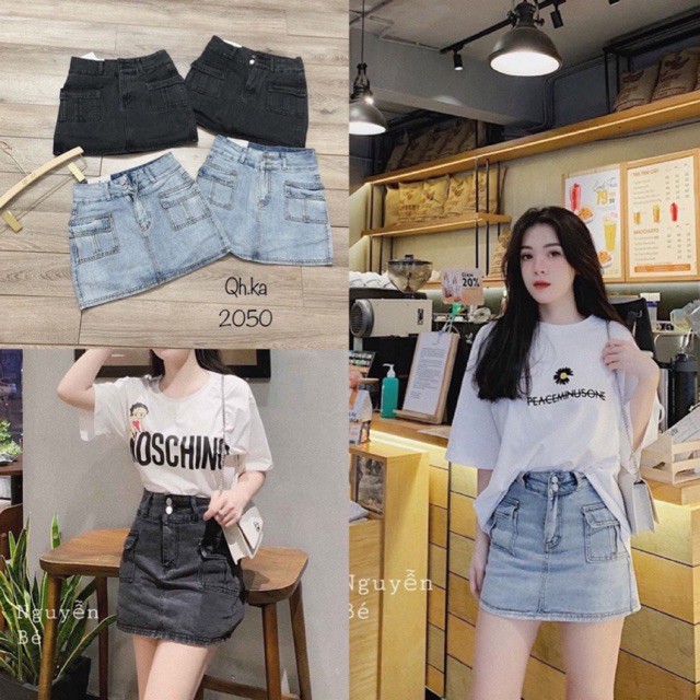 Thời Trang Nữ BÁN SỈ CHÂN VÁY JEAN TÚI HỘP M94-99 CHO NỮ  Phương Linh Shop