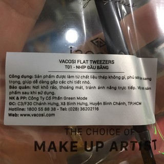 NHÍP KHÔNG GỈ ĐẦU BẰNG VACOSI T01