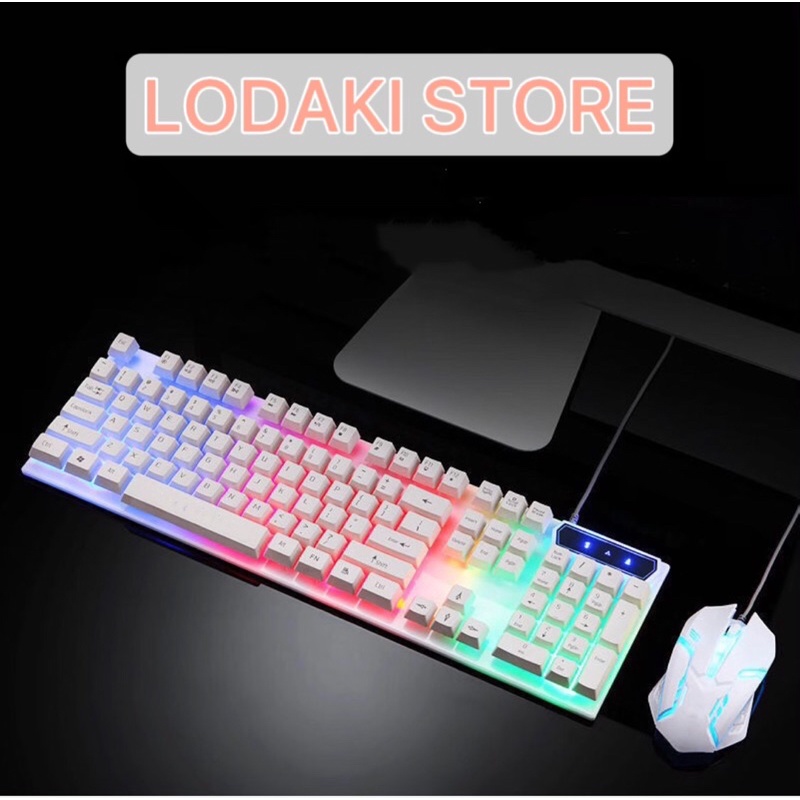 Bàn phím bộ bàn phím và chuột USB có dây chơi bàn phím chơi game phát sáng, bàn phím chống nước cảm giác cơ học nổi trội