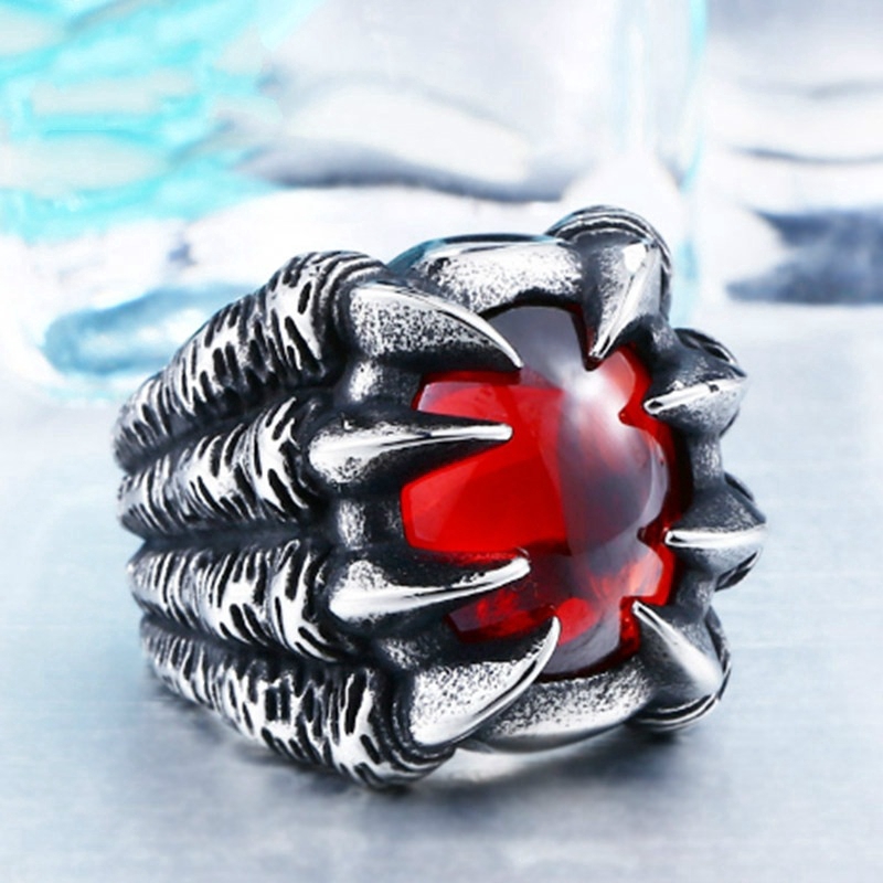 Nhẫn hợp kim phối họa tiết mắt đính đá độc đáo