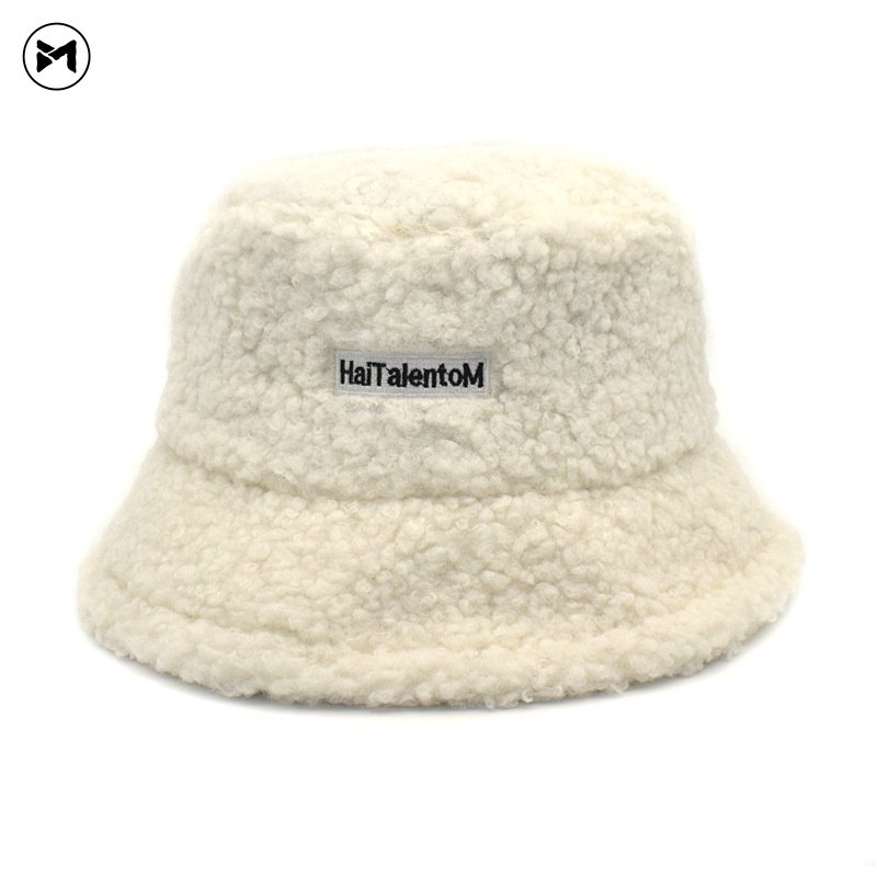 Nón Tai Bèo Lông Cừu Thêu Chữ Thời Trang 2022 Cho Nữ