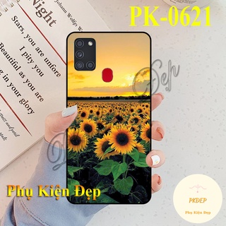 Ốp lưng SamSung A21s- Ốp dẻo đen in hình Hoa Hướng Dương