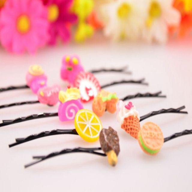 💕Julio store💕 Kẹp tóc hình hoa quả, bánh kẹo đang yêu - 1 cái | BigBuy360 - bigbuy360.vn