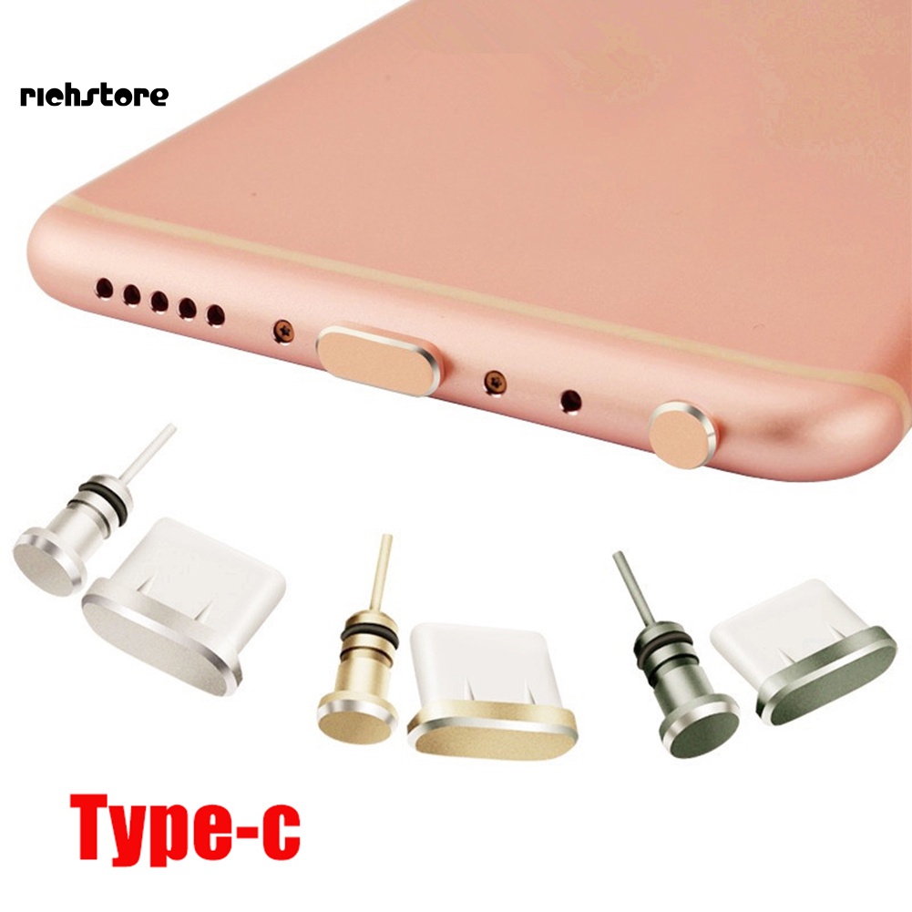 Nút Bịt Chống Bụi Cổng Sạc Và Tai Nghe Type C Micro Usb Cho Điện Thoại Android Iphone