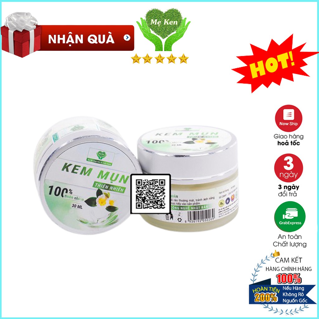 Kem Mụn Đầu Đen, Mụn Mủ Thâm Mẹ Ken 30ml - Kem Chấm Mụn Đầu Đen, Mụn Bọc, Dưỡng Da Hiệu Quả