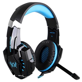 KOTION EACH G9000 3.5mm Gaming Headphone Stereo Game Headset Noise Cancellation Earphone with Mic LED Light Volume Control for PS4 Laptop Tablet Mobile Phones