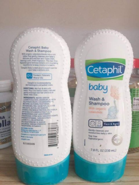 Tắm gội hữu cơ Cetaphil Organic Baby 230ml