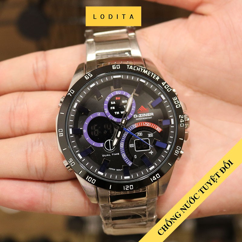 Đồng hồ nam dây thép không gỉ kim loại cao cấp chính hãng giá rẻ D-Ziner DZ-8106 | BigBuy360 - bigbuy360.vn