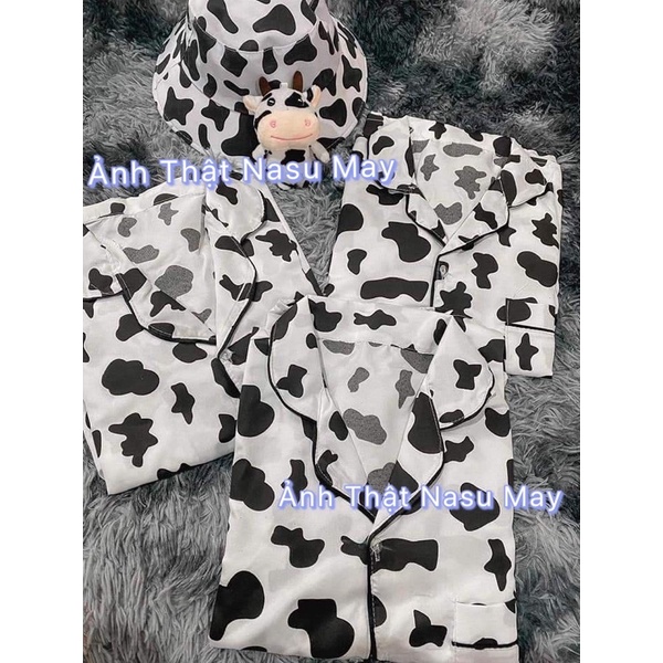 Bộ Ngủ, Đồ Ngủ Pijama Set Mặc Nhà Bò Sữa Dáng Cộc NASU MAY