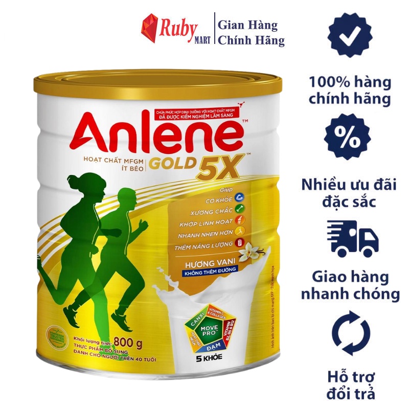 Sữa bột Anlene Gold Movepro Vani 800g