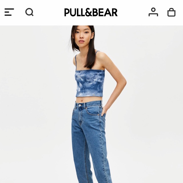 Quần jean Pull&bear basic mom nhiều màu (order)