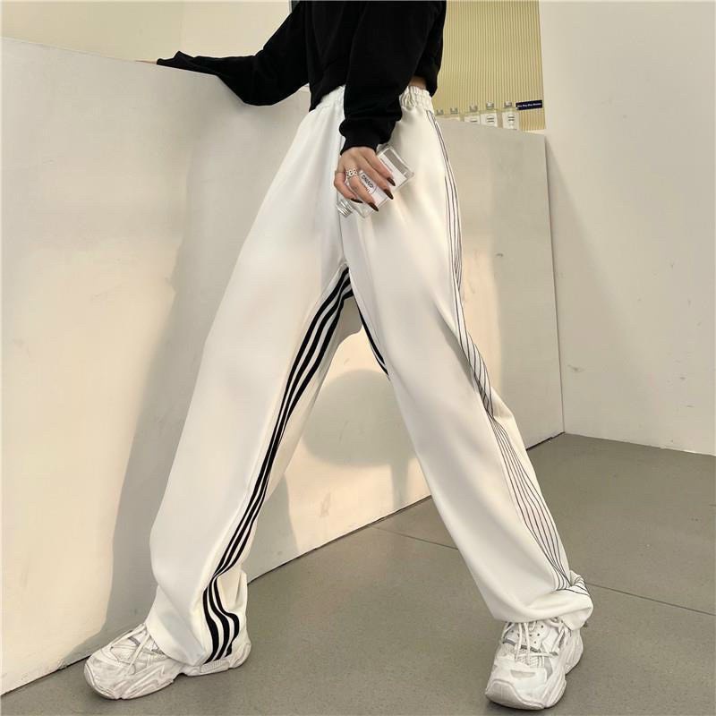 Quần suông ống rộng unisex thể thao cá tính - Tuệ Nhiên - Fashion