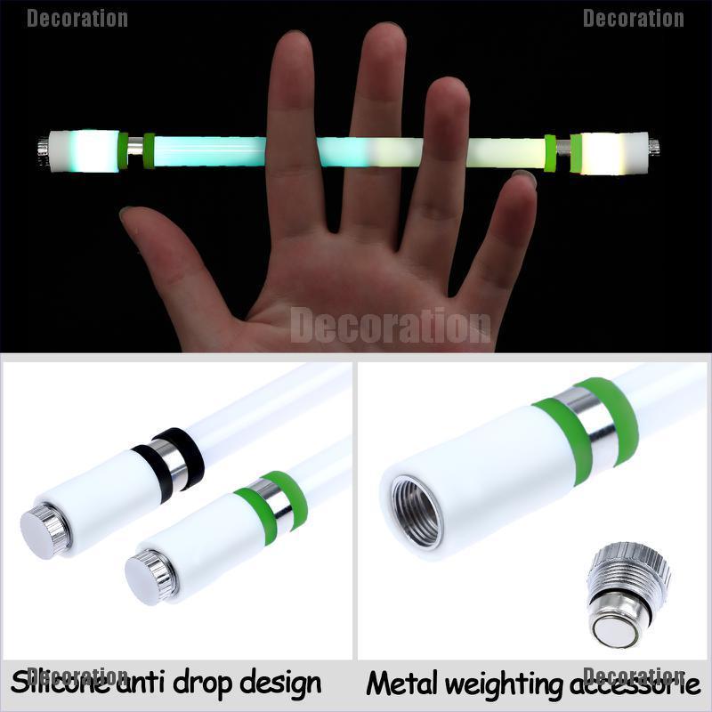 Decoration 3 Pieces Spinning Pens LED Rotating Playing Pen Flash Glow Rolling Finger Rotati