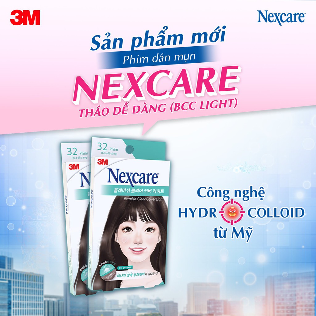 Phim Dán Mụn 3M Nexcare Blemish Clear Cover Light 0.3mm - 32 Miếng