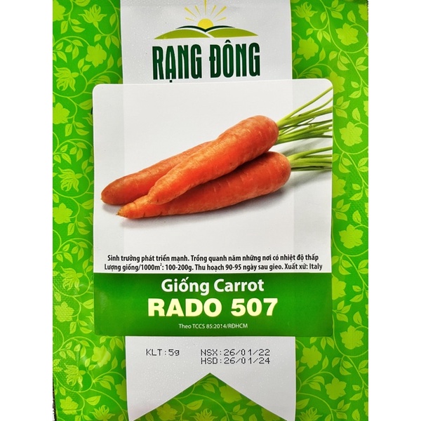 Hạt Giống Cà Rốt Nảy Mầm Cực Chuẩn