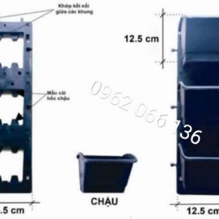 Combo 24 chậu treo tường đứng- HỎA TỐC