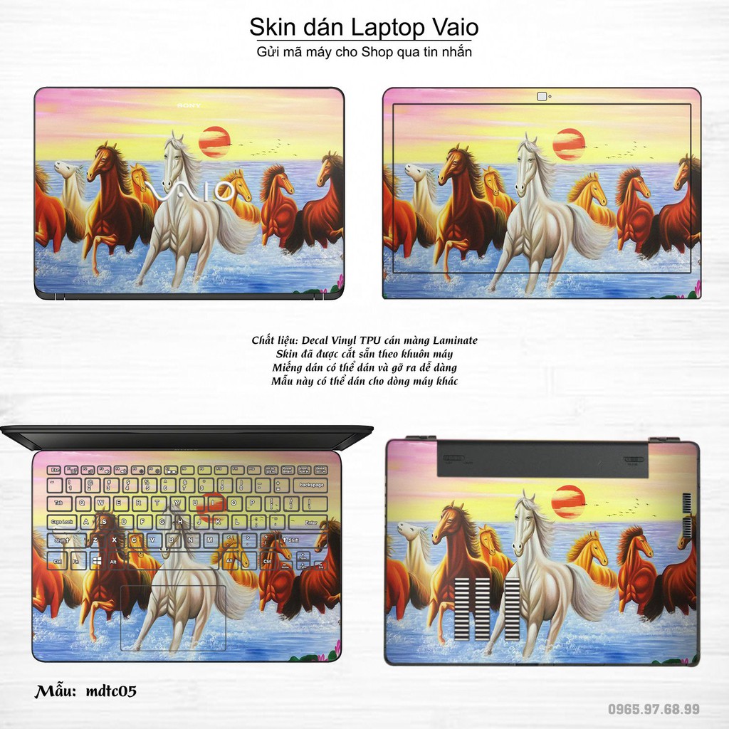Skin dán Laptop Sony Vaio in hình Mã Đáo Thành Công (inbox mã máy cho Shop)