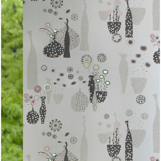 Decal giấy dán kính bình hoa khổ 45cm keo sẵn