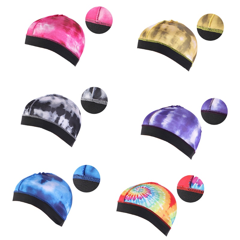 Mũ Trùm Đầu Giả Lụa Co Giãn Nhuộm Màu Gradient Thời Trang Unisex