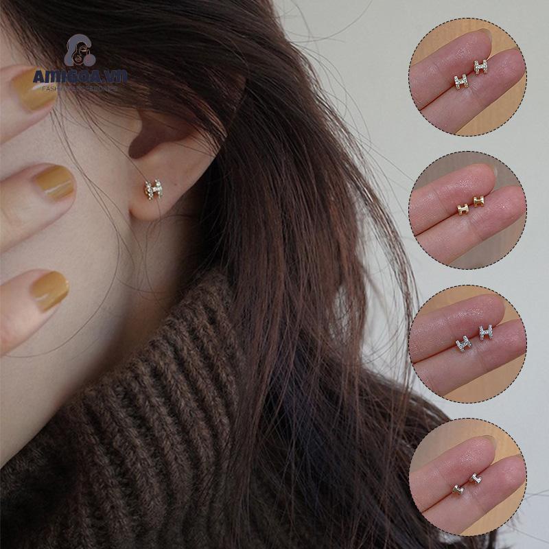 ✨✨Hoa tai chữ H đính đá thời trang dành cho nữ