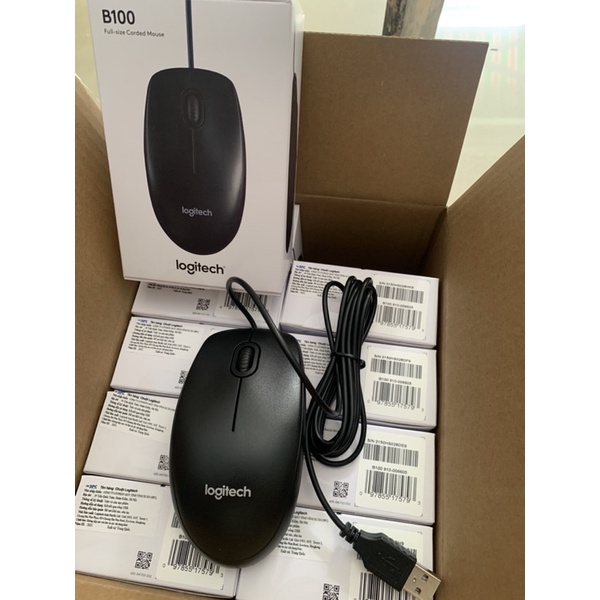 Chuột Logitech B100 Chính Hãng 100% New FullBox Date Mới _ Giao Hoả Tốc