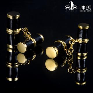 Khuy Măng Sét Áo Sơ Mi Nam Hình Đầu Lâu Màu Vàng Đồng