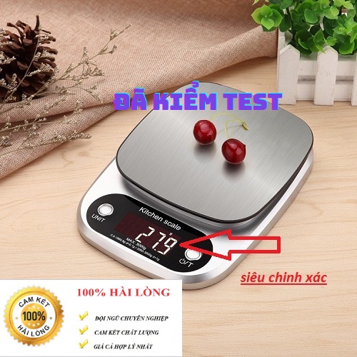 [ HÀNG CHUẨN LOẠI 1 ] Cân điện tử nhà bếp, chính xác, 3kgLàm Bánh Độ Chính Xác Cao Tặng Kèm 2 Pin AAA